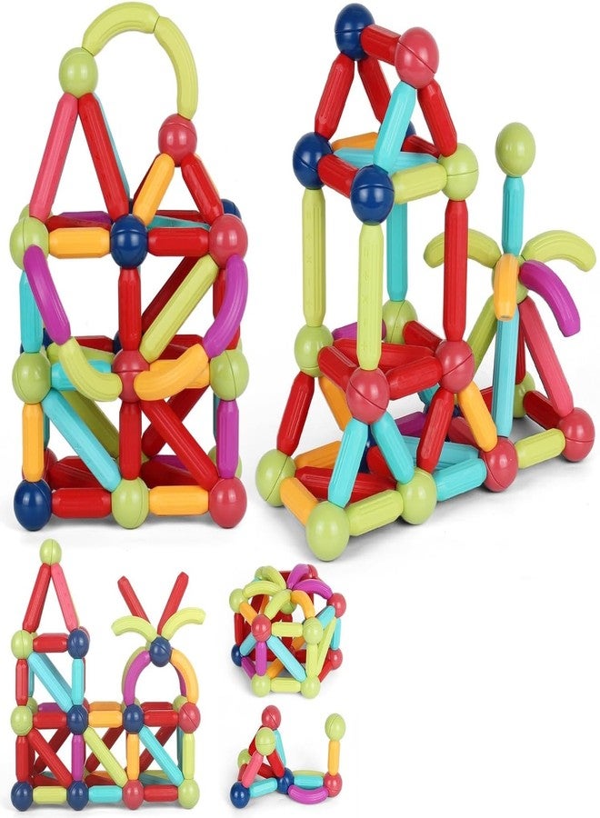 PLUSPOINT Magnetic Building Sticks and Balls Set | Educational STEM Toy for Kids 3+ Years | Creative Construction Toy for Boys & Girls | Multicolor (36 PCS, 36, Count) - Image 1